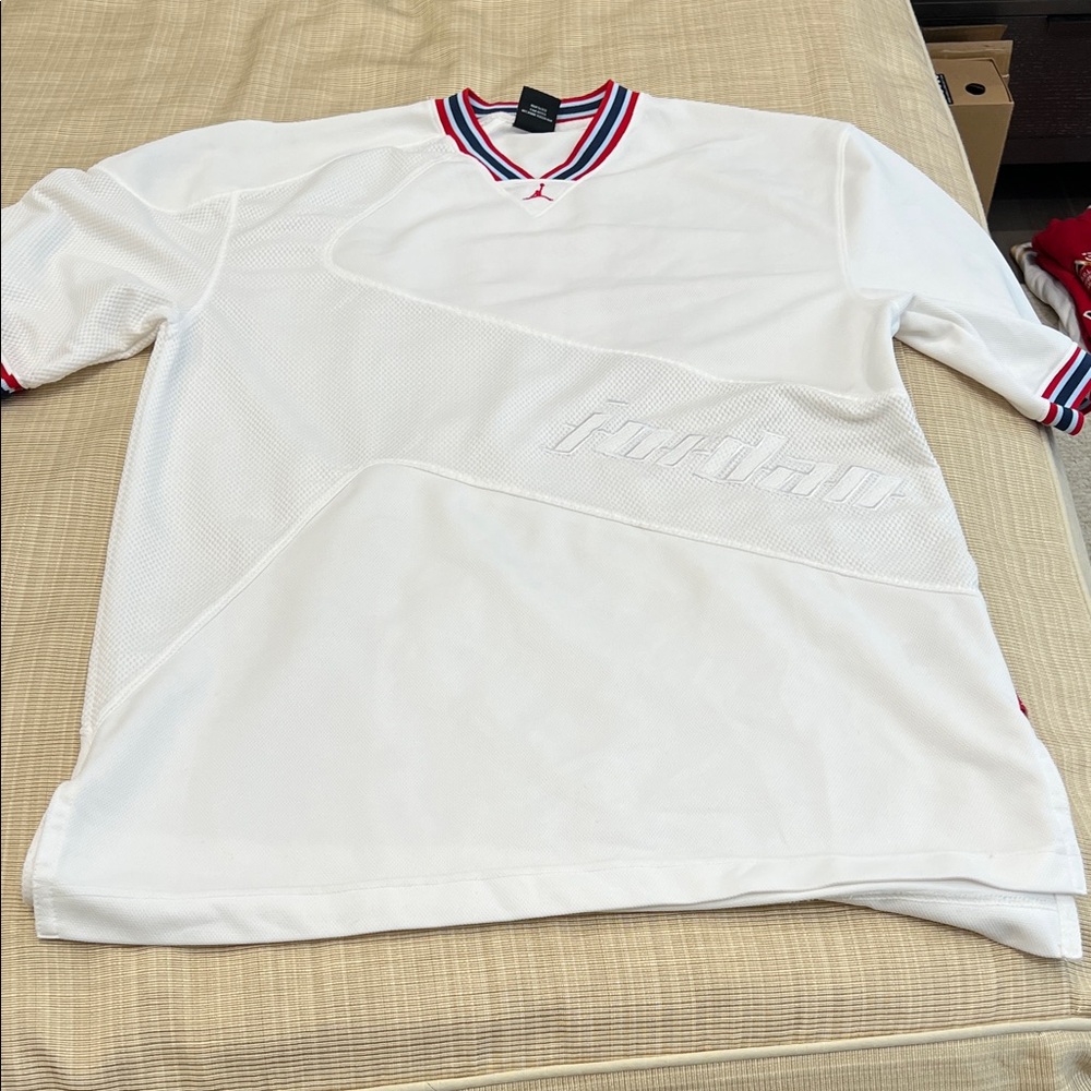 Jordan White and Red Men's Jersey